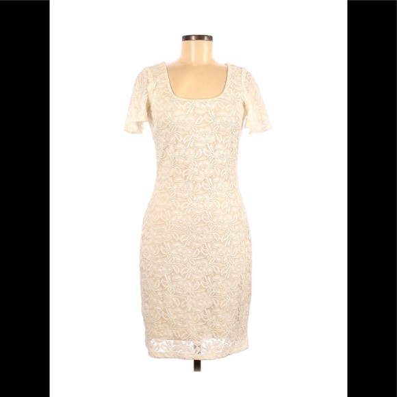 NWT BELLE BADGLEY MISCHKA Lace / Sequin Dress 10 - Picture 4 of 7